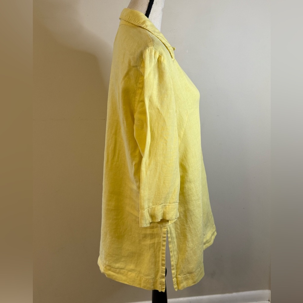 In The Wash yellow tunic top SZ M - Picture 2 of 11